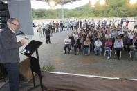 O prefeito de Joinville, Carlito Merss, participou na tarde desta sexta-feira da solenidade que marca o início das obras de construção civil do campus da UFSC. - Fotografo: Mauro Artur Schlieck - Data: 04/05/2012