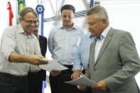 Prefeito Carlito Merss teve a primeira reunião com o prefeito eleito Udo Döhler nesta quarta-feira (07/12) - Fotografo: Kátia Nascimento - Data: 07/11/2012