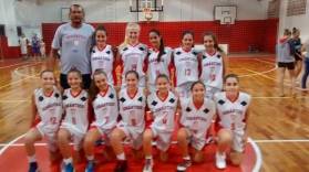 Equipe feminina de basquete Sub-15 da Sociedade Ginástica/Felej - Fotografo: Divulgação - Data: 01/06/2016