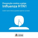 Banner orientativo contra a gripe H1N1 - Fotografo: Arte Secom - Data: 06/04/2016