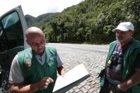 Sema realiza um monitoramento de cargas perigosas que pasam pela Serra Dona Francisca - Fotografo: Rogerio da Silva - Data: 18/11/2014