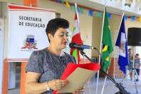O fim do turno intermediário na rede municipal de ensino acabou hoje (5/7) com a entrega das salas modulares na Escola Nilson Wilson Bender, bairro Paranaguamirim. A diretora da escola, Jaqueline F. Menegon, destacou a importância das mudanças. - Fotografo: Mauro Artur Schlieck - Data: 05/07/2012