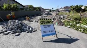 Subprefeitura Leste realiza a pavimentação da rua Vesuvio - Fotografo: Rogerio da Silva - Data: 31/03/2015