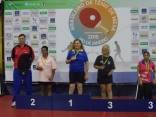 Dina Abreu (E) ficou em terceiro lugar na classe paralímpica - classe 6 - Fotografo: Divulgação - Data: 01/06/2015
