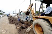Obras da Subprefeitura Sudoeste, drenagem da avedida Guilherme Peski - Fotografo: Rogerio da Silva - Data: 19/08/2013