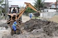 Obras da Subprefeitura Sudeste, drenagem na rua Bateias - Fotografo: Rogerio da Silva - Data: 11/11/2013