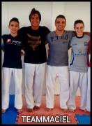 Maicow Maciel (E), Kaíque Rodrigues, Sidnei Maciel e Shayenne Ristow (D) vão representar o Brasil na Bolívia - Fotografo: Divulgação - Data: 24/08/2015