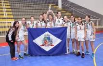Basquete feminino nos 27º Joguinhos Abertos Etapa Leste\Norte em Jaraguá do Sul. - Fotografo: Phelippe José - Data: 01/07/2014