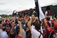 Atletas do JEC comemorando com a torcida na Expoville acersso a série A do Brasileiro de 2015. - Fotografo: Phelippe José da Silva - Data: 05/11/2014