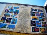 Após exposto na Rio+20, o painel desenvolvido pelos alunos da escola municipal Ada Sant’Anna da Silveira (bairro Paranaguamirim) pode ser contemplado no 30º Festival de Dança. A obra foi exposta na fachada do Edmundo Dobrawa, próxima à passarela da fama. - Fotografo: Pierre Porto - Data: 20/07/2012