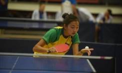 Alexia Nakashima venceu seus dois jogos na primeira fase do Torneio da Amizade no Mundial Escolar de Tênis de Mesa - Fotografo: Divulgação/CBDE - Data: 07/04/2016