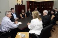 Prefeito Udo Döhler e vice Rodrigo Coelho durante audiência com a presidente do Tribunal de Justiça Federal da 4ª Região, Dra. Marga Inge Barth Tessler - Fotografo: Jaksson Zanco - Data: 20/02/2013