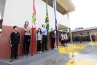 Hasteamento da Bandeira na Escola Municipal Professora Laura Andrade - Fotografo: Rogerio da Silva - Data: 03/04/2013