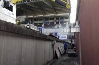 Colocação das vigas na obra de ampliação da Arena Joinville - Fotografo: Phelippe José - Data: 18/08/2015