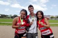 Samara Furtado, Leonardo Mattos e Ana Lays Bayer, atletas da Fundação de Esportes, Lazer e Eventos de Joinville (Felej), conquistaram medalhas no 3º Campeonato Brasileiro Atletismo da categoria Mirim, em Porto Alegre (RS) - Fotografo: Lidiane Mettler - Data: 06/11/2012