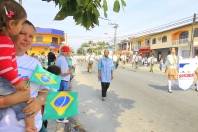 A Semana da Pátria de Joinville conta com dez desfiles em diferentes bairros de Joinville. Nesta segunda-feira (3/9) o evento aconteceu no Boa Vista. - Fotografo: Mauro Artur Schlieck - Data: 03/09/2012
