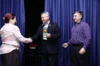 Encontro com diretores da rede municipal de ensino onde foi feita a entrega do Selo de Qualidade de Serviço de Alimentação Escolar - Fotografo: Jaksson Zanco - Data: 12/09/2013