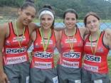 A equipe Mirim de Atletismo da Felej, representada por Mariã Gabriele, Letícia Oro Melo, Ana Paula Vieira e Larissa do Nascimento (foto), venceu o revezamento mirim neste fim de semana (19 e 20/10), em Itajaí (SC),  no Campeonato Estadual das categorias. - Fotografo: Divulgação Felej - Data: 22/10/2012