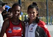 Tamiris de Lis(200 mts rasos) e Joseli(Salto triplo com a marca de 12,95mts) recordistas dos 54º Jasc em Itajai. - Fotografo: Phelippe José da Silva - Data: 16/11/2014