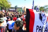 A torcida acompanha a classificação do JEC para Série B em telão montado pela Prefeitura/FELEJ na Praça do Mercado Público. - Fotografo: Mauro Artur Schlieck - Data: 17/10/2011