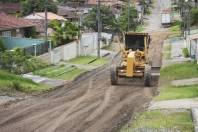 Patrolamento ruas laterais loteamento Santa Helena no Boemerwaldt. - Fotografo: Phelippe José - Data: 21/01/2015