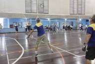 Competição de peteca masculina na 24ª Olimpíada da Melhor Idade - Fotografo: Phelippe José - Data: 19/08/2015