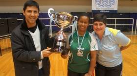 Duas atletas paralímpicas da Felej, Dina Abreu (centro) e Silva Aparecida Rodrigues, conquistaram medalhas na X Copa Tango de Tênis de Mesa realizada dia 30 de junho na Argentina. - Fotografo: Divulgação Felej - Data: 04/07/2012