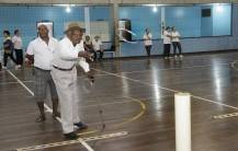 Sr. Juvêncio Laguna(94 anos) competindo com seu filho Álvaro Laguna(68 anos) na 24ª Olimpiada da Melhor Idade - Fotografo: Phelippe José - Data: 18/08/2015