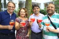 O prefeito Carlito Merss, Sueli Brandão e o ex-secretário de Educação, Marquinhos Fernandes, receberam na manhã desta sexta-feira (13/4) o cantor e escritor Martinho da Vila que fará lançamento de seu livro A Prosa e o Verso, ainda nesta sexta-feira. - Fotografo: Kátia Nascimento - Data: 13/04/2012