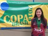 Alexia Nakashima conquistou três medalhas de ouro na Copa Brasil, em Maceió - Fotografo: Divulgação/CBTM - Data: 18/07/2014
