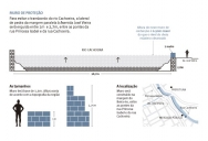 obras de contenção do rio Cachoeira - infográfico - Fotografo: arte/Secom/Fábio Abreu - Data: 19/08/2014