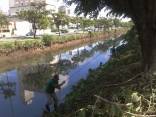 Nesta segunda-feira (12/12), iniciou a limpeza manual das margens do Rio Cachoeira. Este ano já é a segunda vez que a Prefeitura realiza o serviço neste rio, que cruza o centro da cidade. - Fotografo: Ruy Ferrari / Secom - Data: 12/12/2011