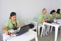Profissionais da Secretaria de Comunicação levam informações sobre a inauguração do Parque da Cidade de forma instantânea. - Fotografo: Mauro Artur Schlieck - Data: 06/11/2011