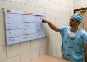 O Hospital Municipal São José implantou no início do mês de agosto o painel “Segurança Cirúrgica”, que faz parte do programa Cirurgia Segura, Salva Vidas, atendendo os Desafios Globais pela Segurança do Paciente estabelecido pela Organização Mundial da Saúde. - Fotografo: Divulgação Hospital São José - Data: 29/08/2012