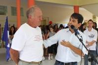 Imagens da cerimônia de entrega das obras de reforma e ampliação da Escola Municipal Pastor Hans Mueller neste sábado (31/3). - Fotografo: Kátia Nascimento - Data: 31/03/2012