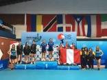 Alexia Nakashima recebe a premiação após o título por equipes no Aberto do Paraguai - Fotografo: Divulgação CBTM - Data: 28/03/2016
