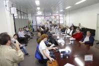 Integrantes do Conselho Municipal de Ciência, Tecnologia e Inovação (Comciti) se reuniram pela primeira vez nesta sexta-feira (18/5). Na pauta, eleição de quatro representantes da socieade divil, eleição da mesa diretora e aprovação do regimento interno. - Fotografo: Mauro Artur Schlieck - Data: 18/05/2012