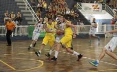 Equipe de basquete maculino da Felej disputando o terceiro lugar dos 54º  Jasc contra Itajaí. - Fotografo: Phelippe José da Silva - Data: 23/11/2014