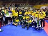 A atleta da Felej Jeanis Colzani conquistou neste fim de semana (28, 9 e 30/6) a medalha de Ouro no Campeonato Sulamericano de Karatê em Lima, no Peru, e ajudou o Brasil a conquistar o título geral da competição. - Fotografo: Divulgação Felej - Data: 02/07/2012