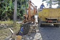 Obra de drenagem na rua Humaitá no Bom Retiro. - Fotografo: Phelippe José - Data: 27/01/2015