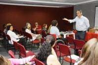 O prefeito Carlito Merss falou nesta quinta-feira (29/9), durante reunião com os Agentes Comunitários de Saúde, sobre o projeto de lei que concede licenças e auxílios à categoria - Fotografo: Mauro Artur Schlieck - Data: 29/09/2011
