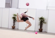 Maaria Francisca da equipe de ginástica ritmica da Felej competindo no aparelho bola nos 54º  Jasc em Itajaí - Fotografo: Phelippe José da Silva - Data: 24/11/2014