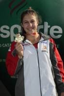 Atleta Natália Muchaloswski Vence prova salto com vara nos 27º Joguinhos Abertos em Caçador - Fotografo: Phelippe José da Silva - Data: 30/07/2014