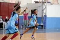 Final futsal feminino, Jogos Escolares.  Escola Municipal Nilson Bender (Azul Claro) X Escola Municipal Padre Valente Simioni - Fotografo: Rogerio da Silva - Data: 04/11/2015