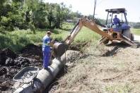 Drenagem no Jativoca bairro Nova Brasília. - Fotografo: Phelippe José - Data: 26/01/2015
