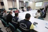 Reunião da Defesa Civil com equipe de Blumenau  para trocar ideias das atividades - Fotografo: Rogerio da Silva - Data: 26/08/2015