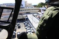 Helicóptero do GRAER pousou pela primeira vez no heliponto do Hospital São José na tarde desta quinta-feira (12/1). - Fotografo: Kátia Nascimento - Data: 12/01/2012