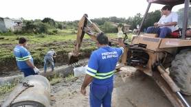 Subprefeitura Sudoeste realiza obras de drenagem na região - Fotografo: Rogerio da Silva - Data: 13/05/2015