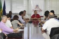 Em entrevista coletiva à imprensa, o prefeito Udo Döhler confirmou a desistência de Joinville de sediar os Jogos Abertos de Santa Catarina (JASC) - Fotografo: Jaksson Zanco - Data: 12/02/2013