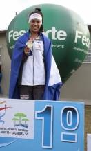 Tamiriz de Lys vence prova 200mts rasos nos 27º Joguinhos Abertos em Caçador - Fotografo: Phelippe José da Silva - Data: 30/07/2014